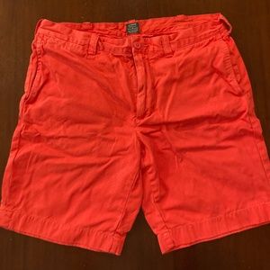 J. Crew Men's Garment Dyed Chino Red 9" Shorts Size 34